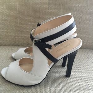 Sandals white -black